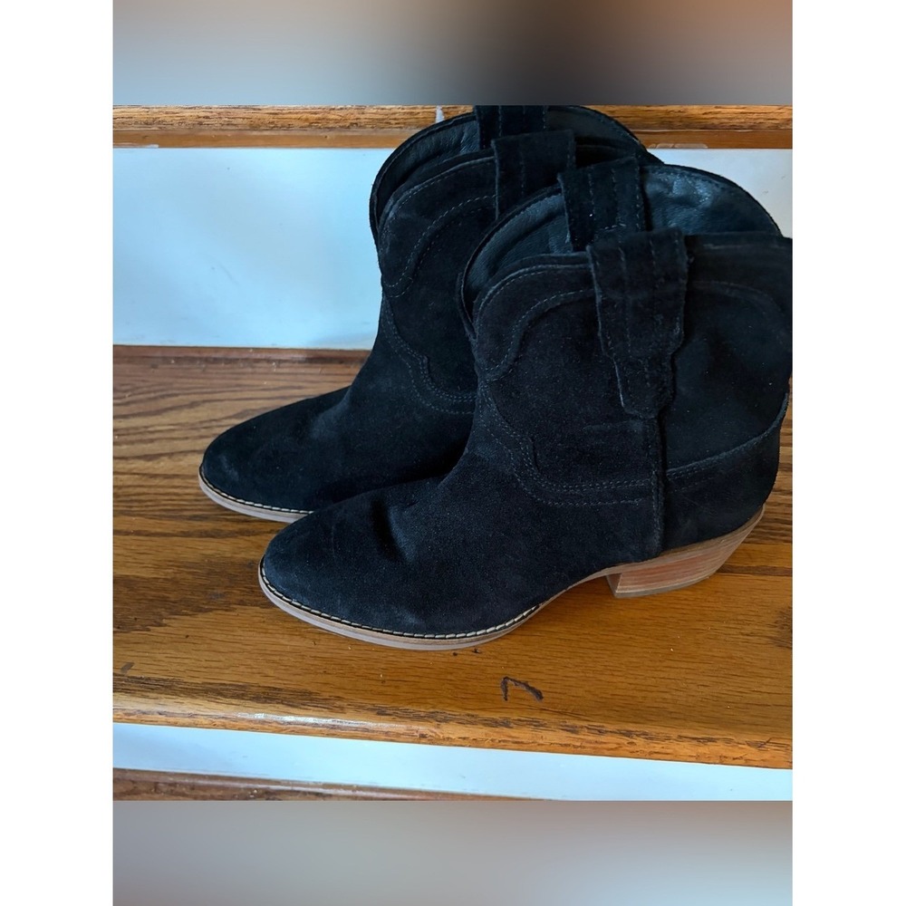 Dingo Tumbleweed Black Suede Western Cowboy Booties 6 Rodeo Festival Country